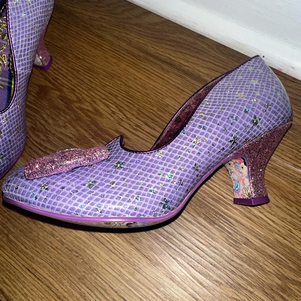 NEW Irregular Choice Dazzle Razzle Lilac Haze Euro 38 US Size 7 Heels Handmade - Picture 7 of 8